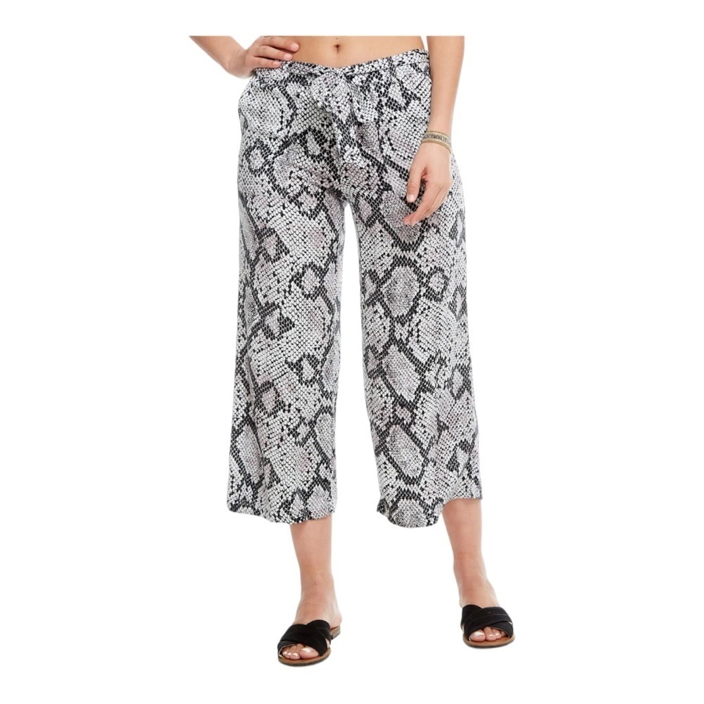 NWT Chaser Heirloom Wovens Tie Waist Culottes - Snake Print